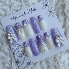 purple × ribbon