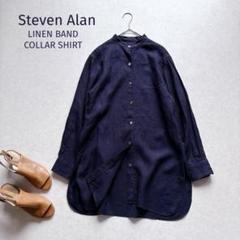 美品★Steven Alan｜定価2万 20SS 濃紺 リネンシャツ 麻100%のサムネイル