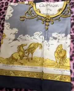 HERMES スカーフ ブルー系
