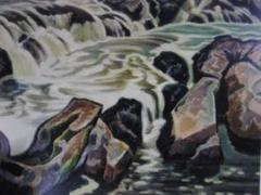 小山敬三、【雲中冨嶽】、希少な額装用画集より、新品額装付 小山敬三、滝野闘龍灘、額装用画集より、限定、希少、高級額付