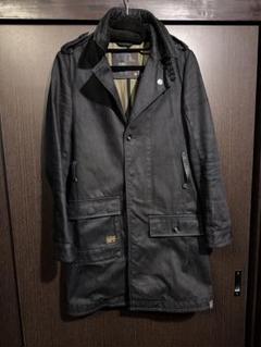 G-STAR RAW ヘビーウェイト ブラックデニム スリム トレンチコート S G-STAR RAW ヘビーウェイト ブラックデニム スリム トレンチ