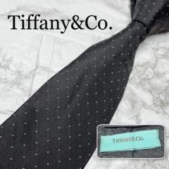 【極美品】TIFFANY ティファニー　ドット柄　厚手　ネイビー　シルクネクタイ m39835191850_1.jpg?1727271118