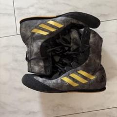 adidas ボクシングシューズ ブラック/イエロー - メルカリ