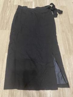 中古品❣️ タイトスカート　左側スリット入り　ネイビー　夏　裏地あり　ディスコート