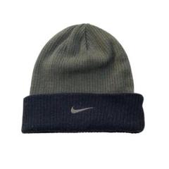 【00's】NIKE ビーニー　ニット帽　刺繍ロゴ　古着　vintage Y2K