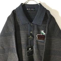 【個性派古着】新品タグ付き　日本製　カシミヤ　ニットポロ　襟付きセーター　 L