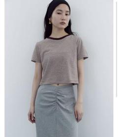 meer. BORDER COMPACT TEE(BRN RED) - メルカリ