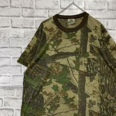 USA製90sヴィンテージTシャツ！シングルステッチ　ベージュ迷彩古着XL72
