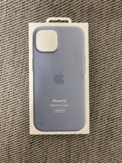 Apple iPhone 15 シリコンケース 水色