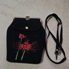 FlowerMaid 花刺繍 スマホショルダーバッグ