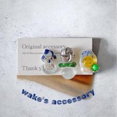 No.239✴︎3点セット✴︎silverシー陶器×フローライトのピアス・イヤリング