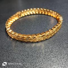 高級感中東ドバイ24金gpゴールド バングル調節可能 - メルカリ