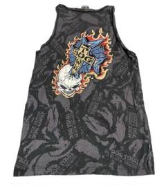 HipHop DogTownタンクレゲエノースリーブ黒龍