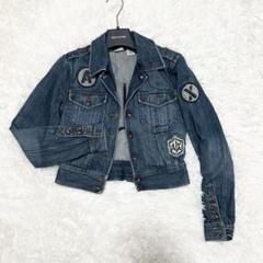 美品　ARMANI レディース　デニムジャケット　ワッペン　短丈　クロップド