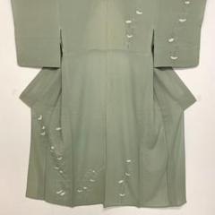 超美品【夏単衣】2way 袋帯　枝花文様 帯のアトリエ花邑 hanamura 銀座 「笹に花文様 型染め 紬 名古屋帯」