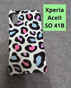 【中古】Xperia Acell SO 41B ヒョウ柄ケース
