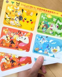 ポケモン　防災　大型紙芝居 Pokémon with you】災害時緊急連絡先カード2枚組【ポケモン