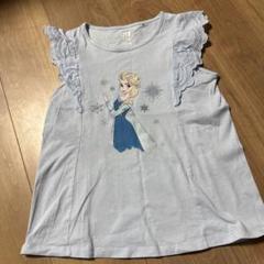 ☆中古　UNIQLO エルサ フリル付きTシャツ 130☆
