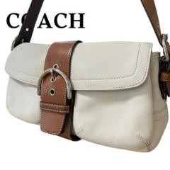 COACH  ハンドバッグ ソーホー 3653  レザー  ホワイト キャメル COACH ハンドバッグ ソーホー 3653 レザー ホワイト キャメル