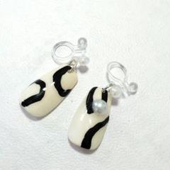 ❤イヤリング❤ハンドメイド ネイルチップ