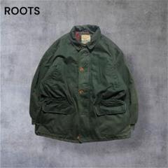 90s ROOTS20周年限定コットンカバーオールフルジップXLオリーブグリーン