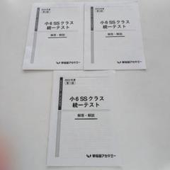 早稲田アカデミー☆小6 SSクラス統一テスト1〜3回のサムネイル