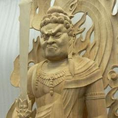 決算大特価中　極上魔除け仏像★楠材 不動明王立像二尺立★お不動さん 約117cm 決算大特価中 極上魔除け仏像☆楠材 不動明王立像二尺立☆お不動
