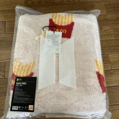 防弾少年団(BTS) - 未開封 BTS マクドナルドコラボ ビーチタオル ロゴ 新品】BTS マクドナルド コラボ 限定 大判 ビーチタオル バス