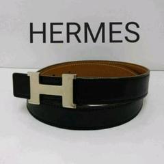2022年最新】エルメス HERMES ベルト 70 レディース Hベルト 黒 公式販売中 美品!エルメス H金具ベルト レディース ベルト