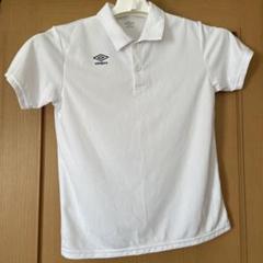 ★美品 umBRO アンブロ 白 半袖 ポロシャツ トップス L umbro ポロシャツ UMBRO/アンブロ 別注 UMBRO ワンポイント刺繍