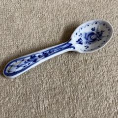ロシア製　青い花柄陶器スプーンのサムネイル