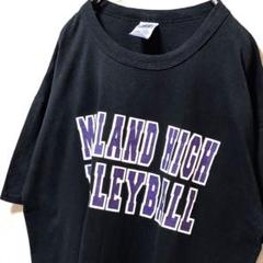 ラッセルアスレティックミッドランドハイバレーボール Tシャツブラック黒L古着