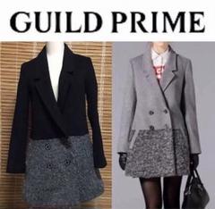 GUILDPRIMEレディース ループヤーンウールコートファーボアジャケット春 GUILDPRIMEレディース ループヤーンウールコートファーボア