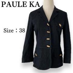 美品 PAULE kA ポールカ テーラードジャケット ブラック ツイード M 美品 PAULE kA ポールカ テーラードジャケット ブラック ツイード M