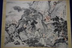 真作/山本梅荘/十六羅漢/布袋屋掛軸HH-10 真作/山本梅荘/十六羅漢/布袋屋掛軸HH-10 - メルカリ