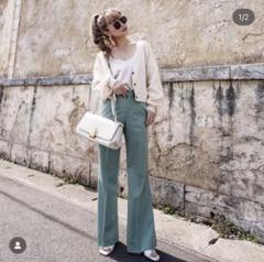 glamlips カラーシフォン　wide ボトム　ブルーのサムネイル