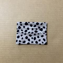 ハンドメイド ポケット付きポケットティッシュケース ダルメシアン グレージュ