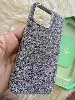 Swarovski シルバー iPhoneケース グリッター