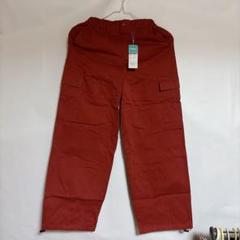 ・カーゴパンツ キッズ レディース ゆったり おしゃれ 170 レッド