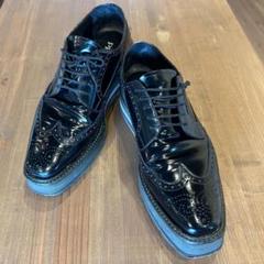 PRADA プラットフォームダービー　メンズ革靴　8-1/2　27.5cm