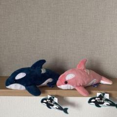 くったりシャチ　スモーキー　ST　ぬいぐるみ　2個セット　ブルー　ピンク