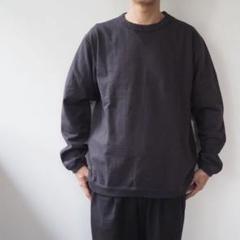 Jackman ジャックマン 度詰め リブ ロングスリーブTシャツ V字ガゼット