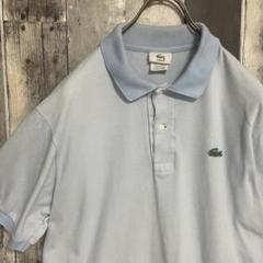 ラコステ　LACOSTE　半袖ポロシャツ　ワニ刺繍　無地　M　ゴルフ　メンズ