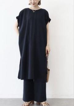 セットアップ チュニック パンツ ネイビー Mサイズ