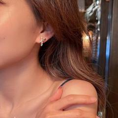 【送料無料】S925 クロス パール ピアス 結婚式 パーティ ドレス