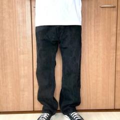 No.574/Levi's505/W38L29/ブラックデニム/ワイド/古着のサムネイル