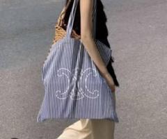 CELINE エコバッグ ホワイト/ブラウン CELINE Cabas Tote Bag エコバッグ ホワイト/ブラウン - メルカリ