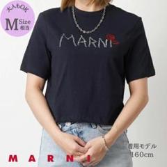 ★人気★MARNI ロゴTシャツ 14Y M～L相当　新品未使用 新品☆MARNI ロゴ刺繍 Tシャツ 半袖 14Y レディースМ相当 - メルカリ