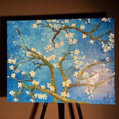 ★特大★ 手書き油絵 ゴッホ 花咲くアーモンドの枝 絵画 インテリア 油彩画 ゴッホ『花咲くアーモンドの木の枝』 - 小さな美術館