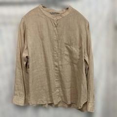 フォグリネン　あっこたんコラボ　リネンていばんシャツ　ベージュ